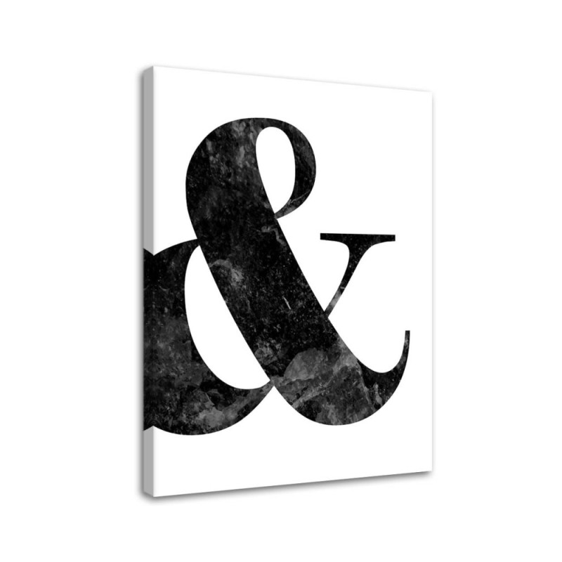 Modern Canvas painting for wall - Symbol & on white background | FEEBY
