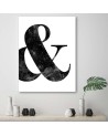 Modern Canvas painting for wall - Symbol & on white background | FEEBY