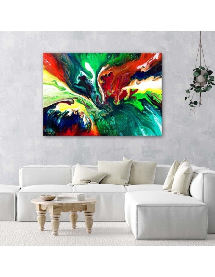Canvas prints decoration for living room, office - Colourful liquid abstraction | FEEBY