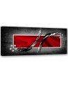 Abstract panoramic red - Canvas painting for living room | FEEBY