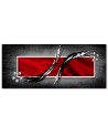 Abstract panoramic red - Canvas painting for living room | FEEBY