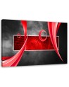 Wall art painting wide - Red 3D abstraction | FEEBY
