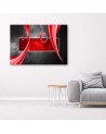Wall art painting wide - Red 3D abstraction | FEEBY