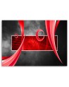 Wall art painting wide - Red 3D abstraction | FEEBY