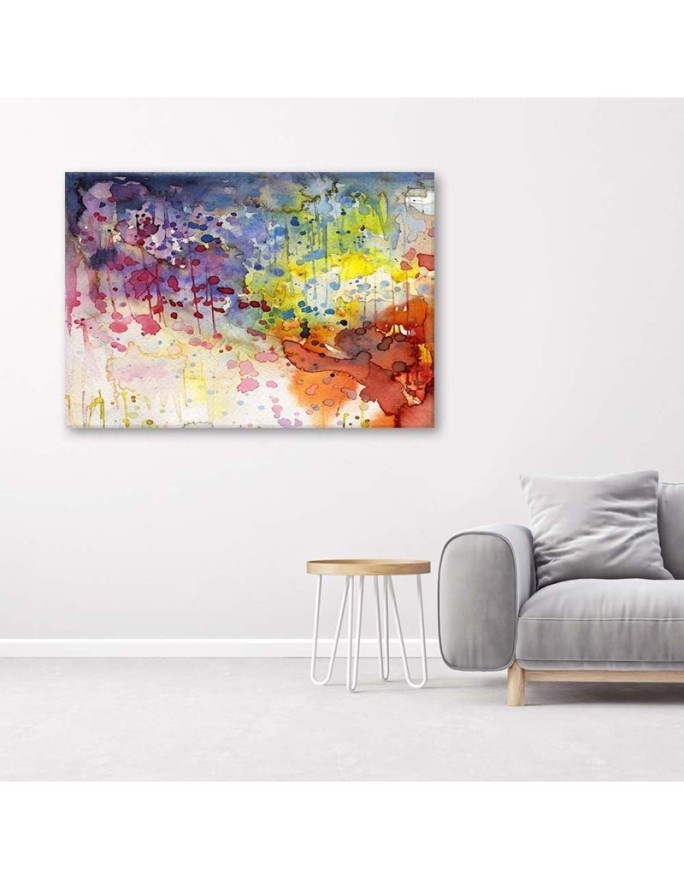 Colourful abstraction - modern canvas print painting | FEEBY