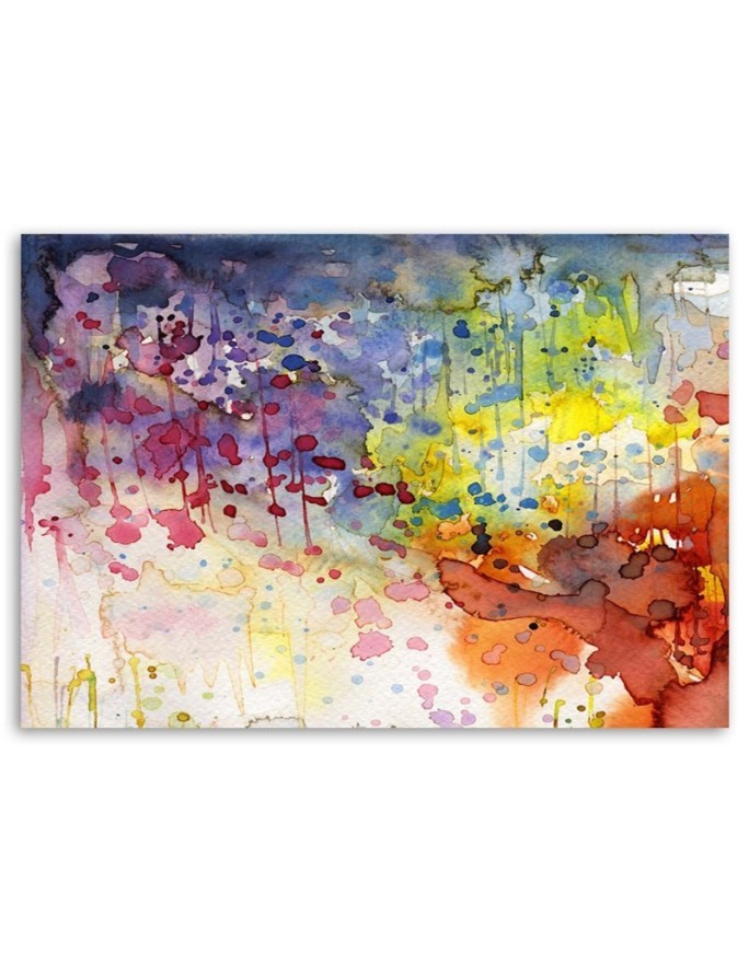 Colourful abstraction - modern canvas print painting | FEEBY