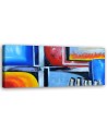 Painted abstract colourful - modern Canvas painting for living room | FEEBY