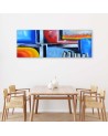 Painted abstract colourful - modern Canvas painting for living room | FEEBY