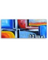 Painted abstract colourful - modern Canvas painting for living room | FEEBY