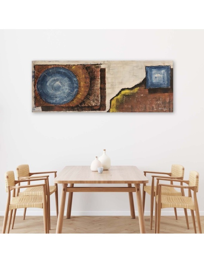 Canvas wall art decoration - Abstraction Blue circle | FEEBY