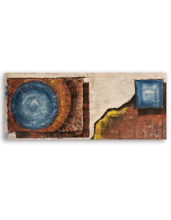 Canvas wall art decoration - Abstraction Blue circle | FEEBY