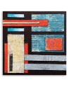 Modern Canvas painting for living room for wall - Turquoise abstraction | FEEBY