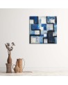 Blue abstraction - canvas painting for teenager's room | FEEBY