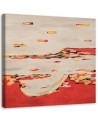 Abstract composition in red - Canvas painting for living room for wall | FEEBY