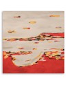 Abstract composition in red - Canvas painting for living room for wall | FEEBY