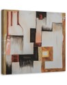 Abstract 3D shapes - trendy wall art painting for living room | FEEBY