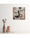 Abstract 3D shapes - trendy wall art painting for living room | FEEBY