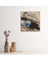 Fashionable wall art painting for living room - Paint smudge abstraction | FEEBY