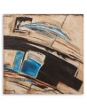 Fashionable wall art painting for living room - Paint smudge abstraction | FEEBY