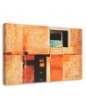 Fashionable wall art painting - Geometric composition in orange | FEEBY