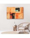 Fashionable wall art painting - Geometric composition in orange | FEEBY