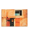 Fashionable wall art painting - Geometric composition in orange | FEEBY