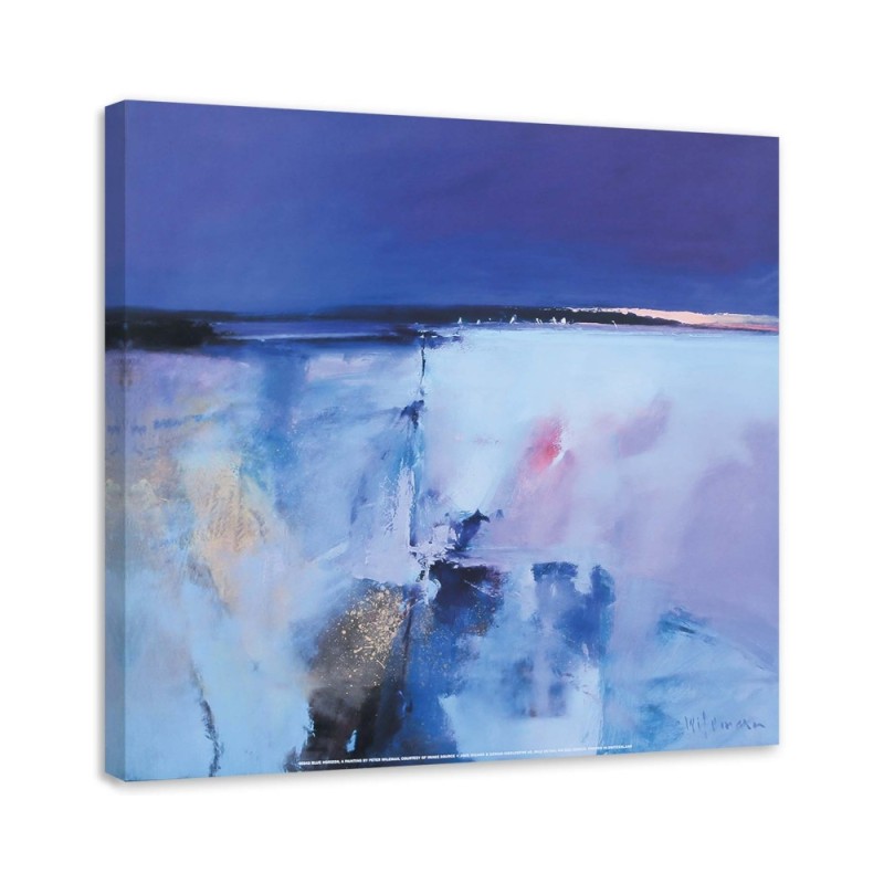 Canvas prints - Watercolour blue landscape - for living room wall | FEEBY