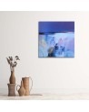 Canvas prints - Watercolour blue landscape - for living room wall | FEEBY
