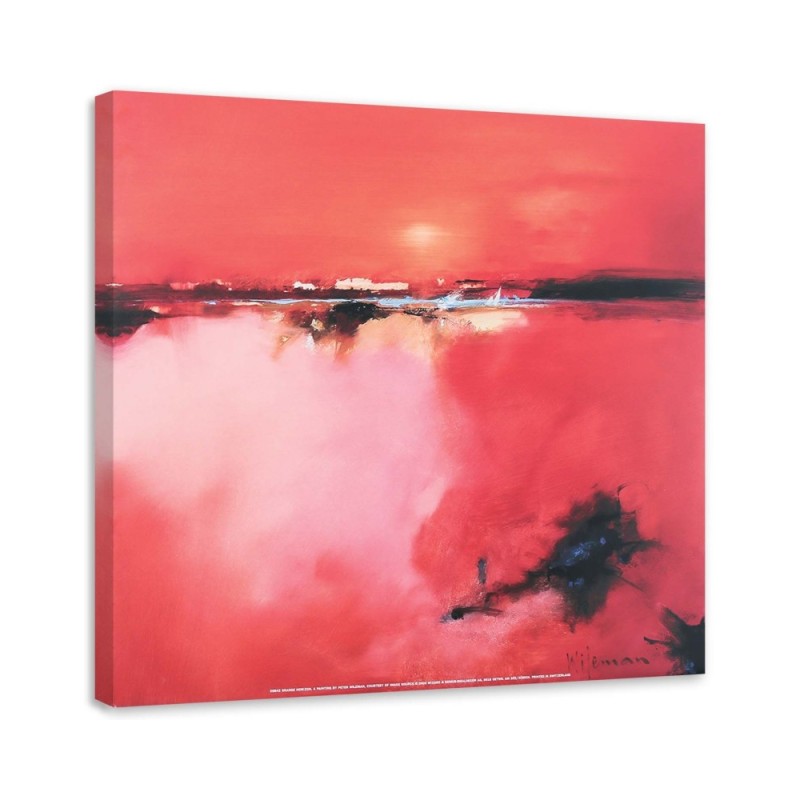 Modern Canvas painting for living room - Watercolour red landscape | FEEBY