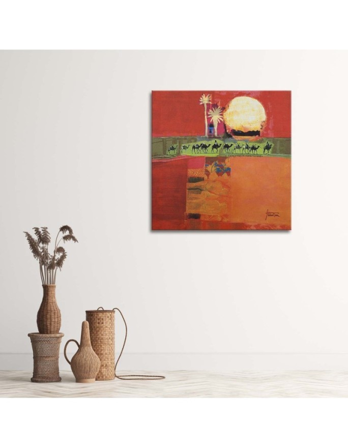 Canvas prints for room - Camels caravan landscape | FEEBY