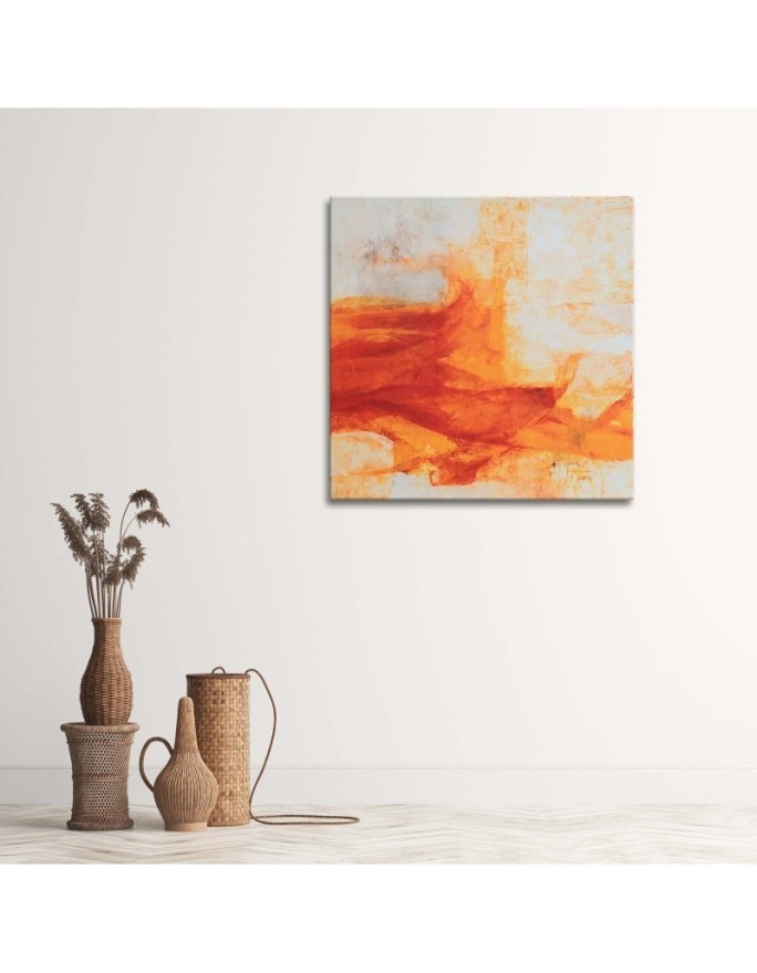 Canvas painting - Orange watercolour pattern. High quality  | FEEBY