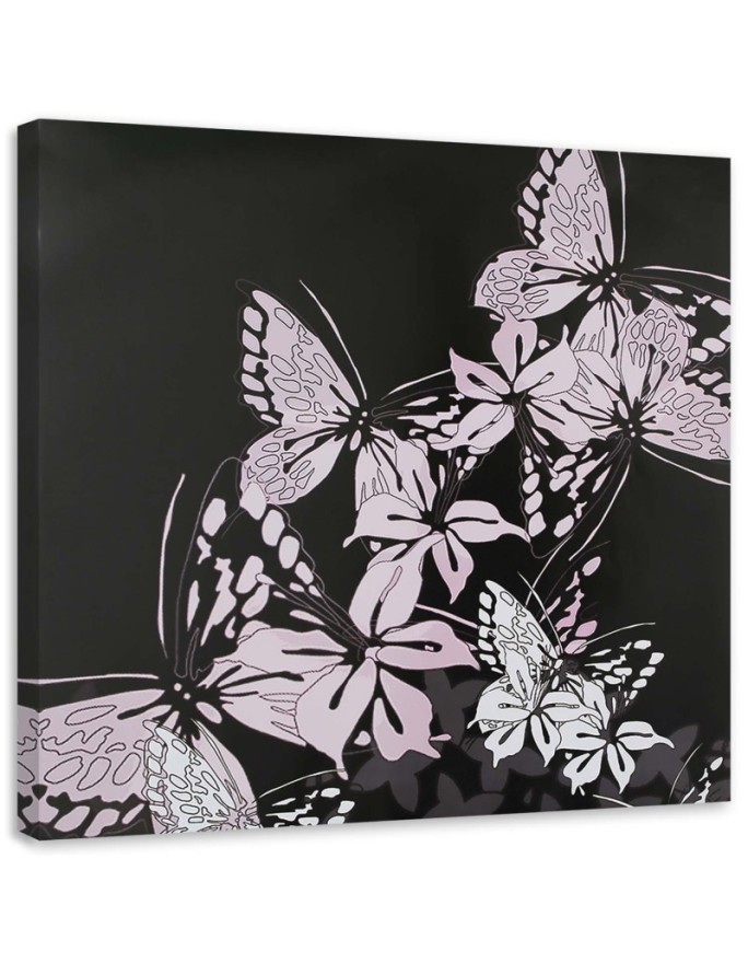 Elegant canvas painting - Bright pink butterflies | FEEBY