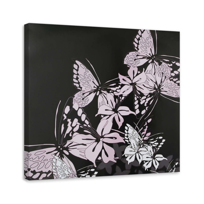 Elegant canvas painting - Bright pink butterflies | FEEBY