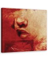 Wall art painting - Face of a woman on a red background | FEEBY