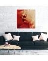 Wall art painting - Face of a woman on a red background | FEEBY