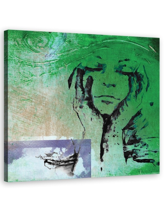Print Canvas prints - Portrait of a girl in green. High quality  | FEEBY