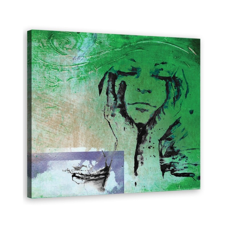 Print Canvas prints - Portrait of a girl in green. High quality  | FEEBY