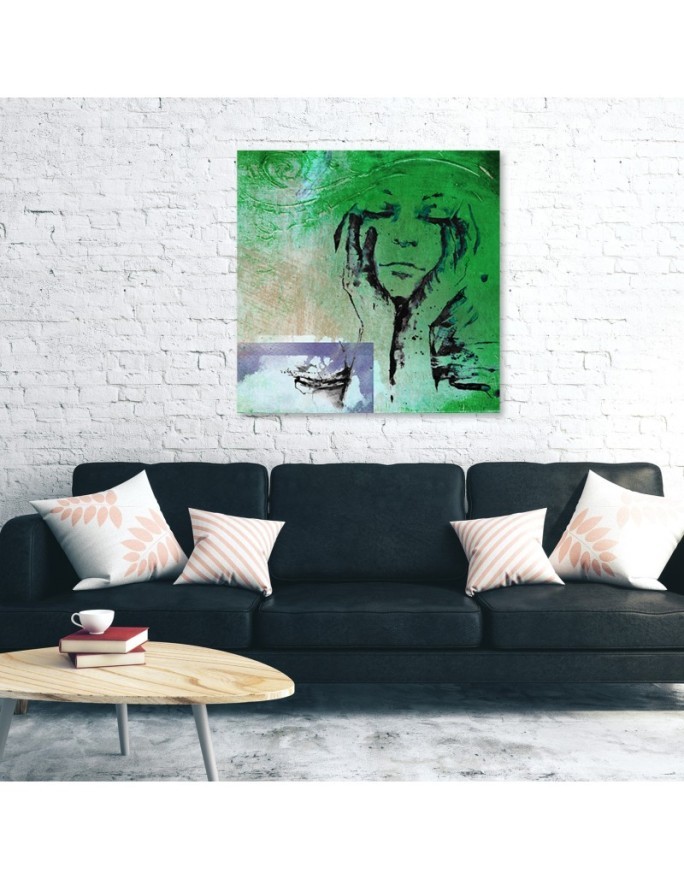 Print Canvas prints - Portrait of a girl in green. High quality  | FEEBY