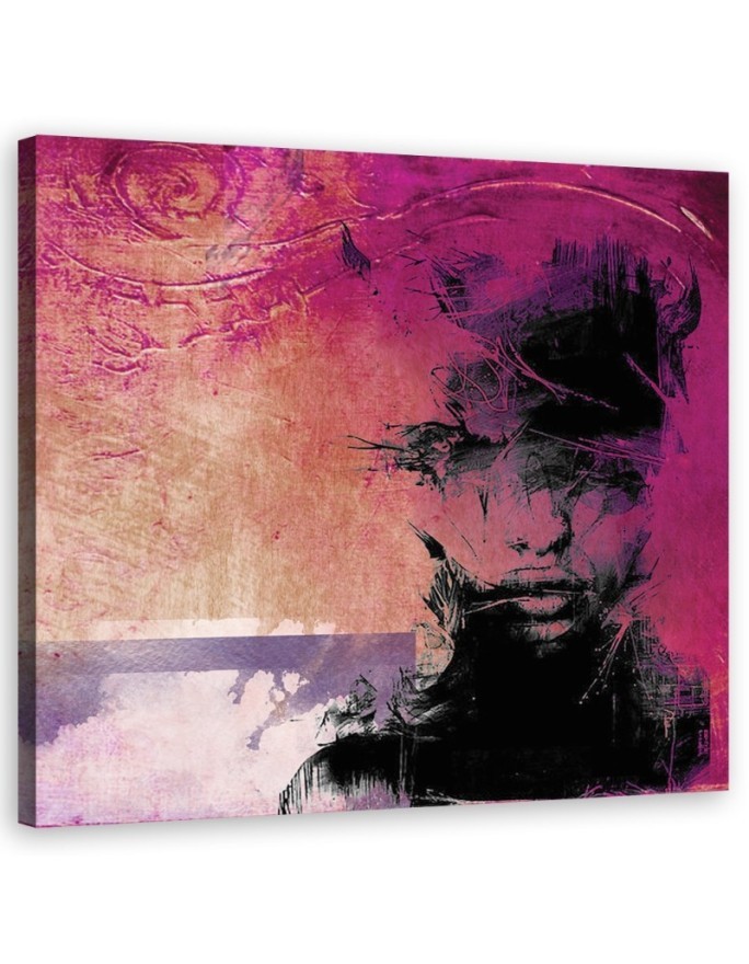 Canvas wall art decoration Canvas prints - Woman abstract pastel | FEEBY