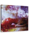 Pastel Canvas painting for wall - Girl in red dress | FEEBY