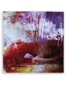 Pastel Canvas painting for wall - Girl in red dress | FEEBY