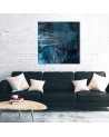 Living room, office wall painting -  Woman abstract blue| FEEBY
