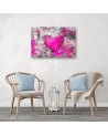 Canvas prints for bedroom - Large pink heart Andrea Haase | FEEBY