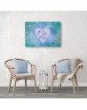 Turquoise modern Canvas painting - You and Me lettering Andrea Haase | FEEBY