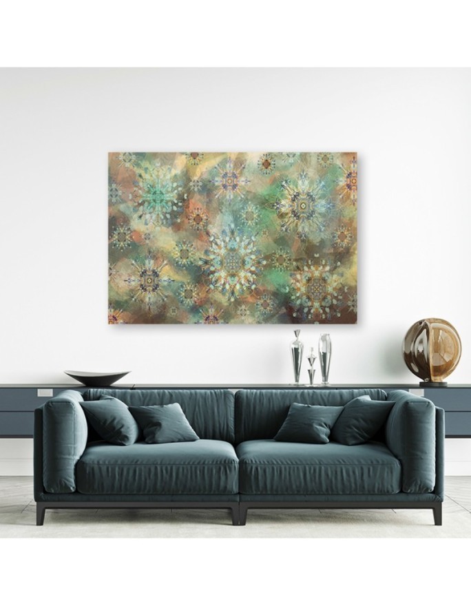 Wall art painting for bedroom - Mandala oriental pattern | FEEBY