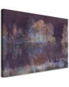 Wall art Canvas painting for living room - Landscape view on purple background | FEEBY