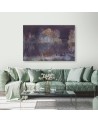 Wall art Canvas painting for living room - Landscape view on purple background | FEEBY