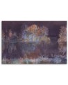 Wall art Canvas painting for living room - Landscape view on purple background | FEEBY