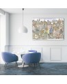 Canvas prints for young people - Colourful city drawing | FEEBY
