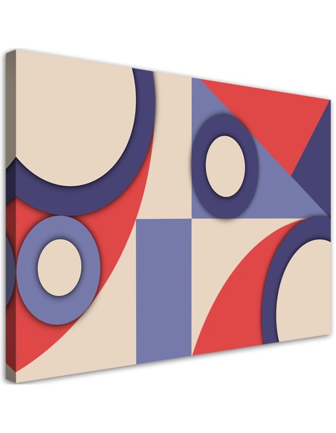 Canvas prints of geometric shapes - Purple abstract for living room | FEEBY